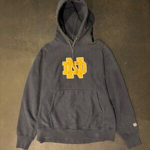Men's Navy and Blue Hoodie